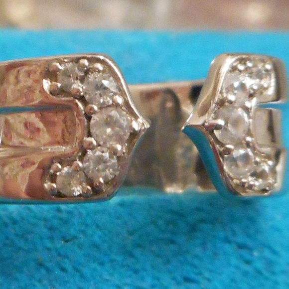 NEW SUNDAYS CHILD Natural White Zircon Open Shank Ring in Sterling Silver! 5 - Picture 2 of 4